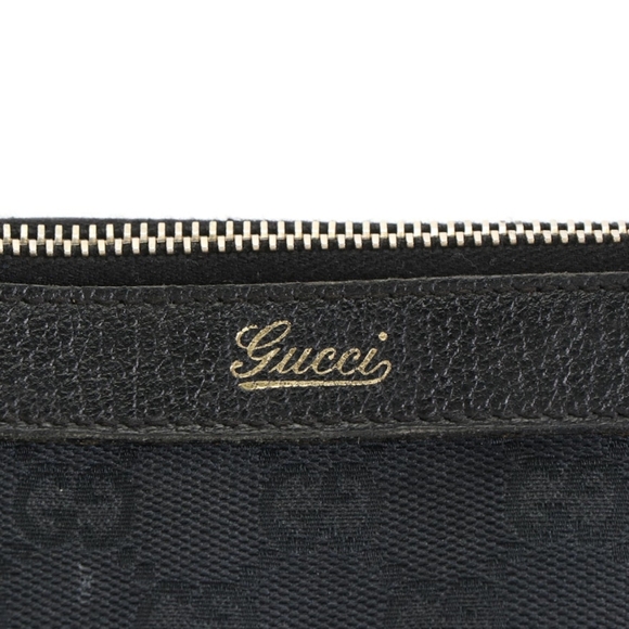 Authentic Gucci GG Black Canvas Abbey Zip Tote Shoulder Gold Hardware Bag - Picture 2 of 13